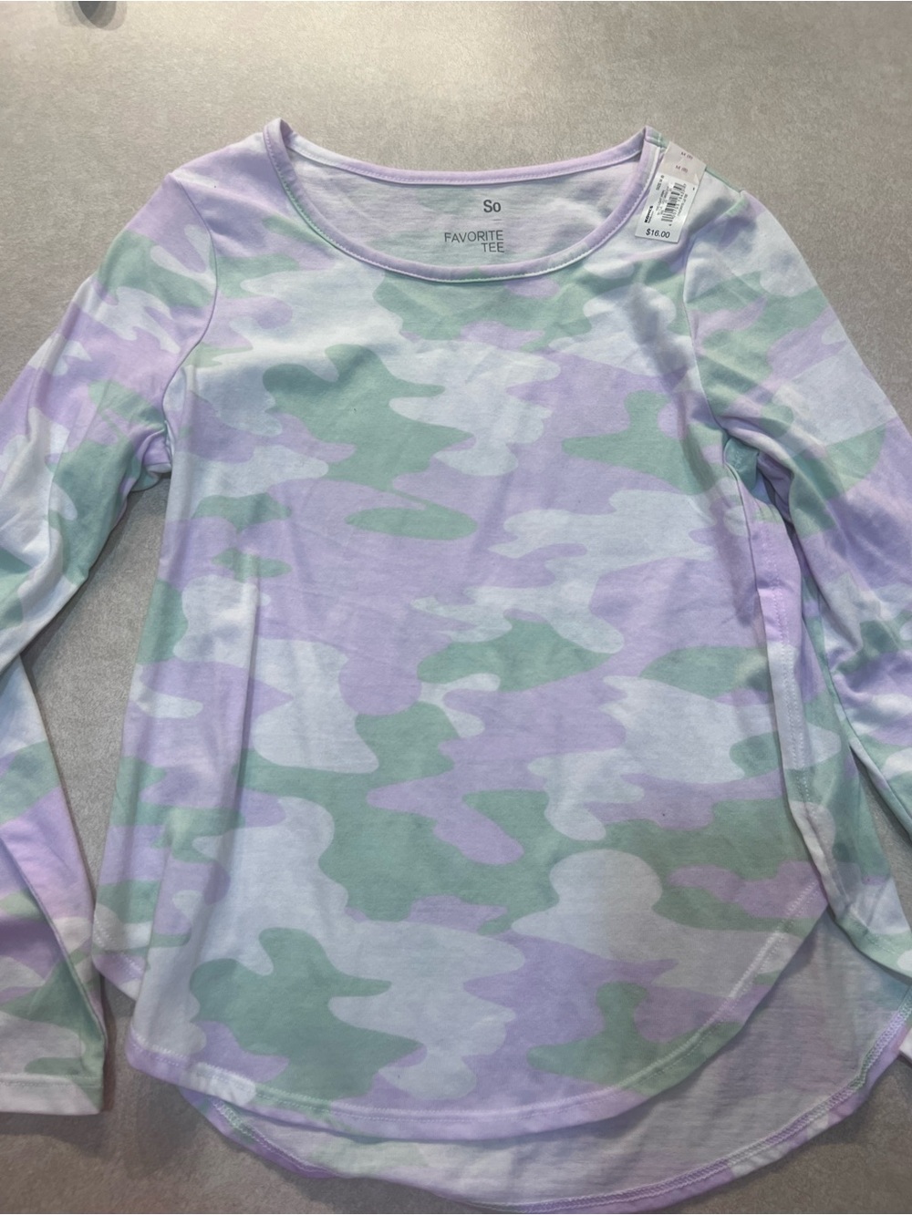 So Favorite Tee Pastel Camouflage Long Sleeve (k)